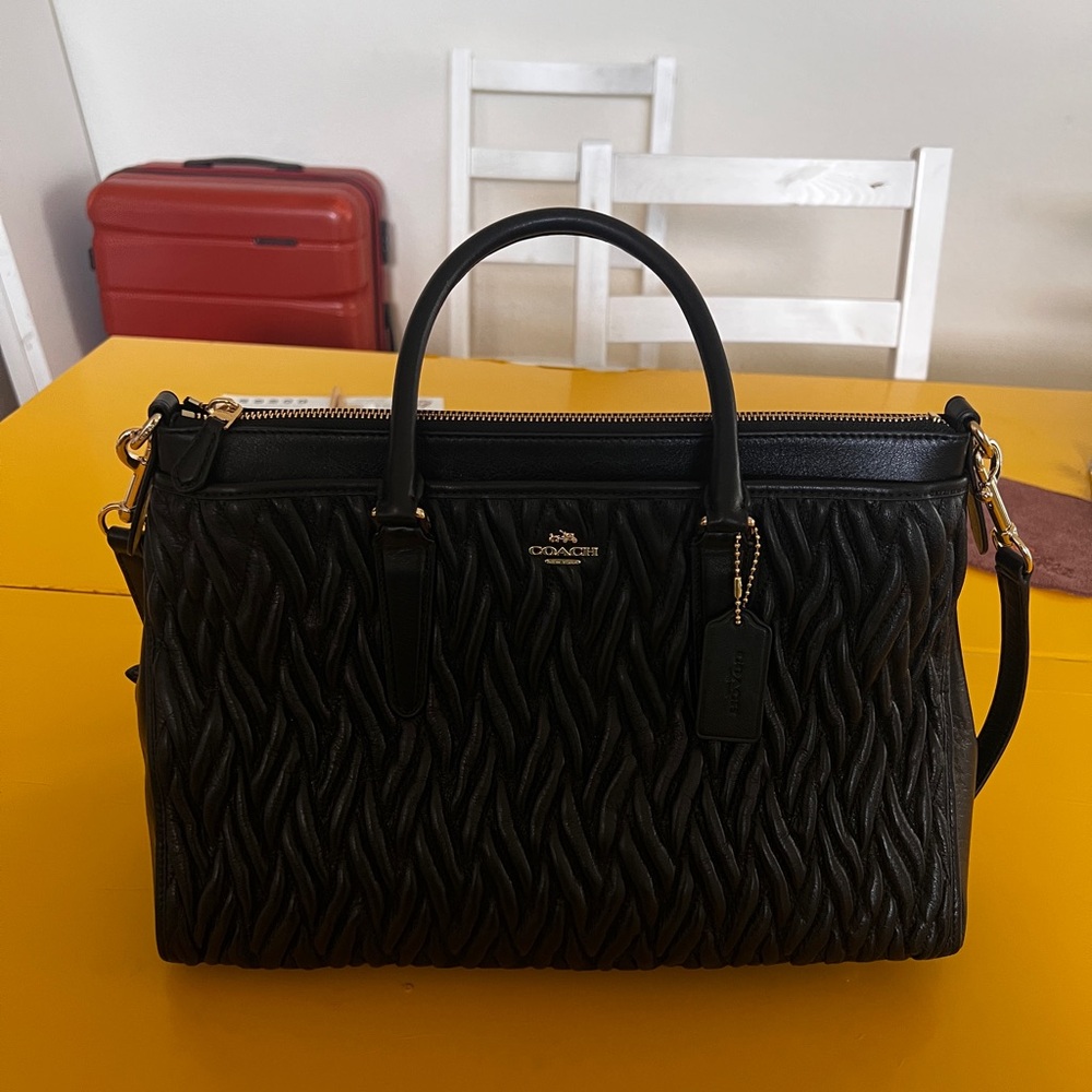 Coach Black Quilted Handbag